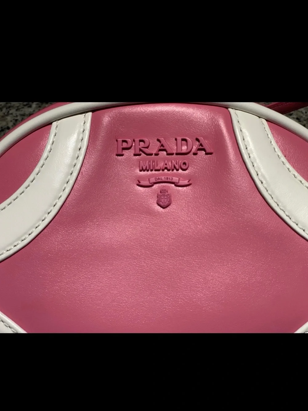 Calf skin Leather Prada Bowling cross body